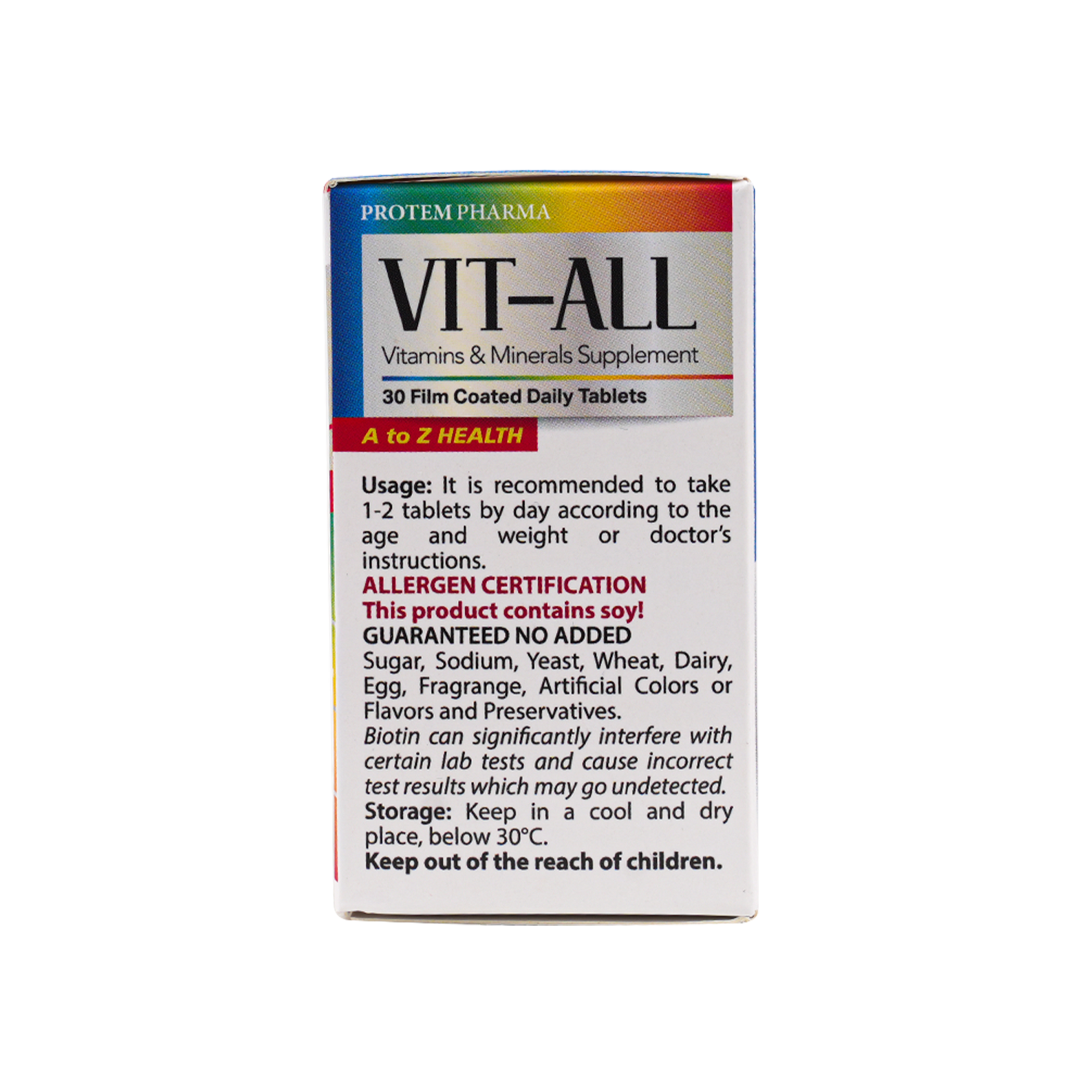 Protem Pharma Vit-All A To Z 30 Tab