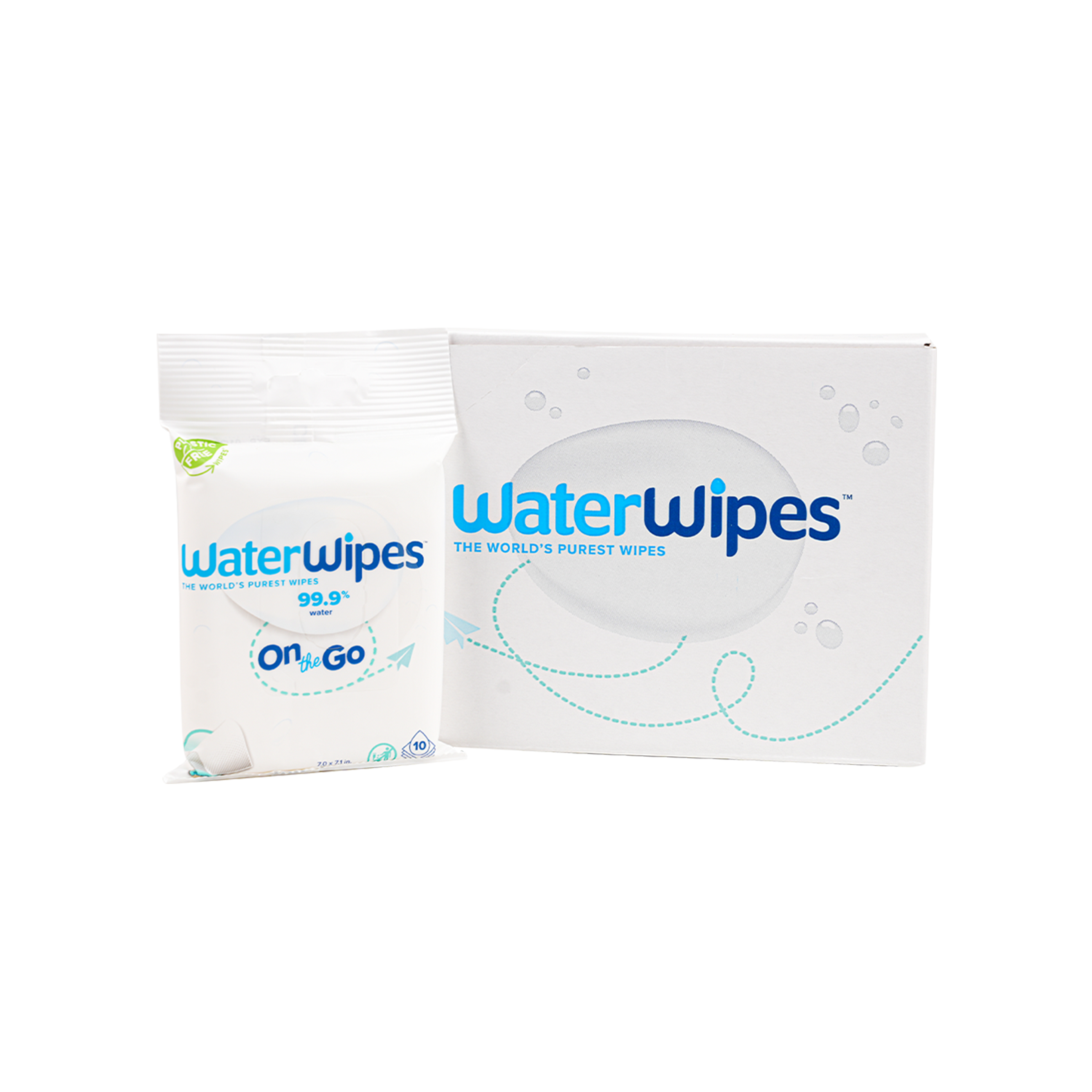 Water Wipes On The Go 10 Packs X 10 Wipes - Carton