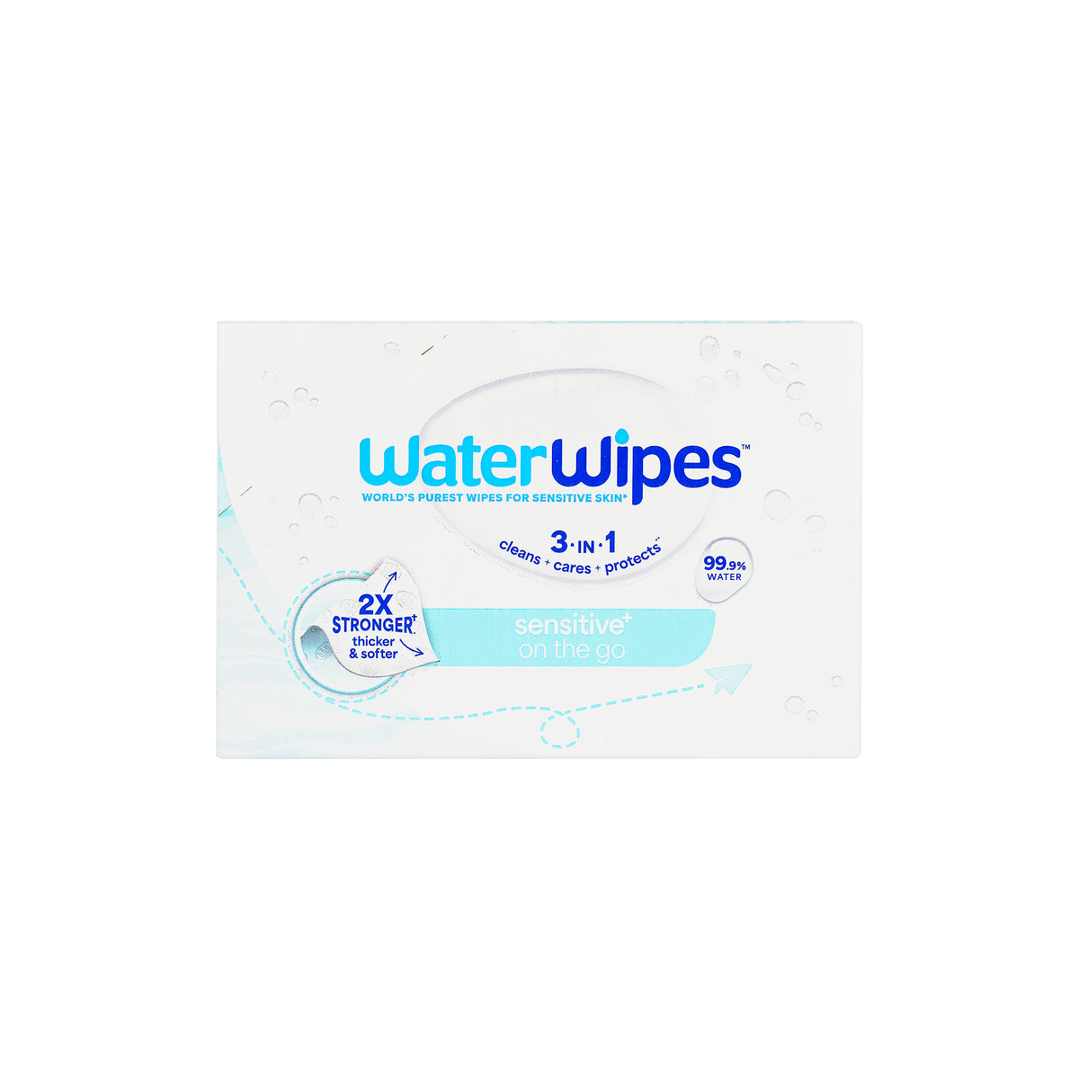 53832-Water Wipes On The Go 10 Packs X 10 Wipes - Carton +1