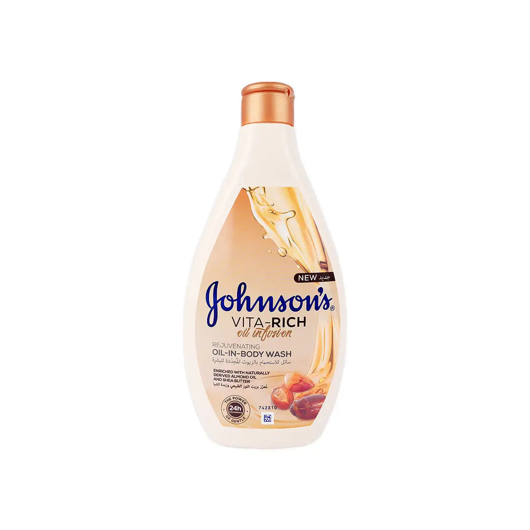 Johnson's Vita-Rich Oil-In-Body Wash 400ml-Almond & Shea But