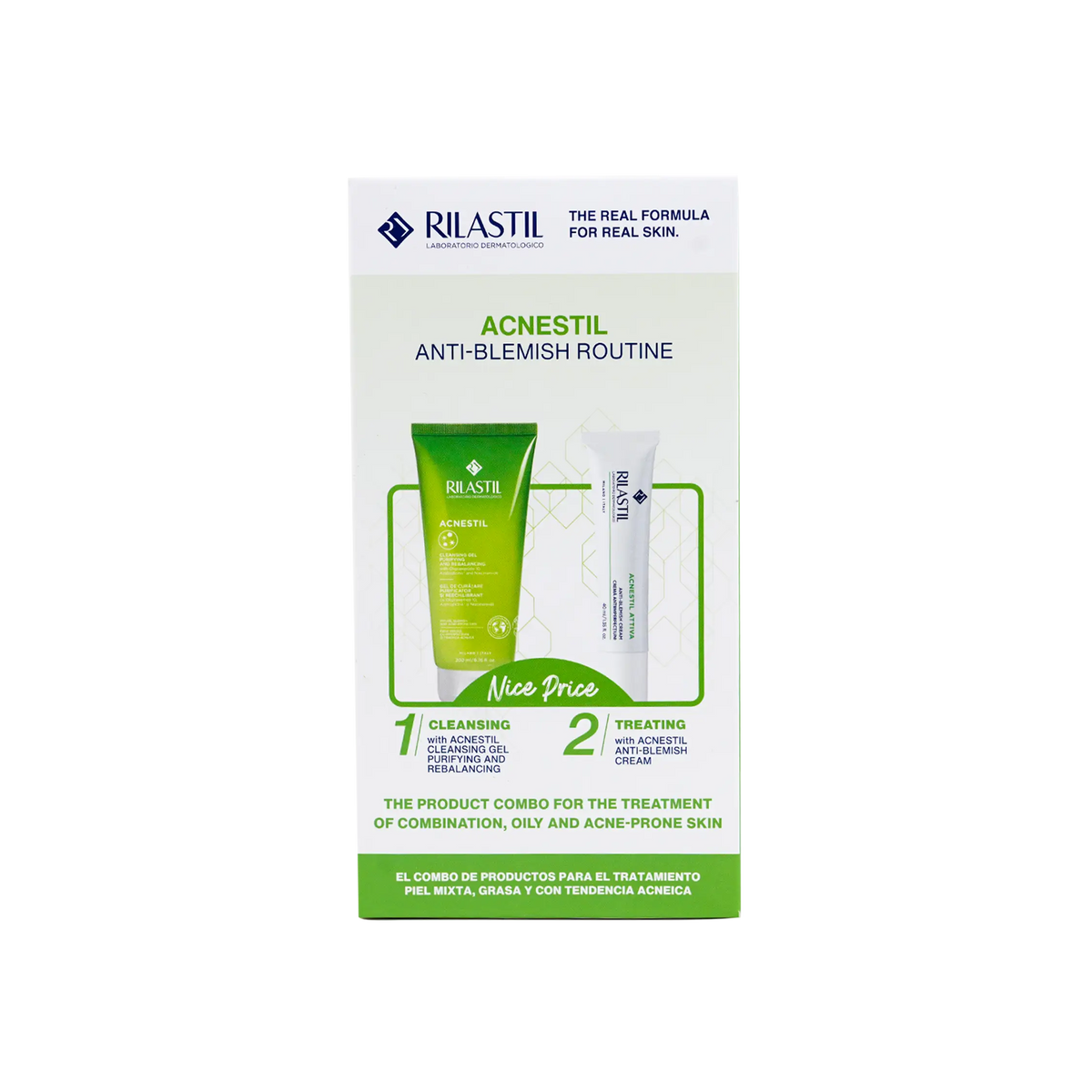 53836-Rilastil Acnestil Attiva Cream 40ml+ Cleansing Gel 200ml