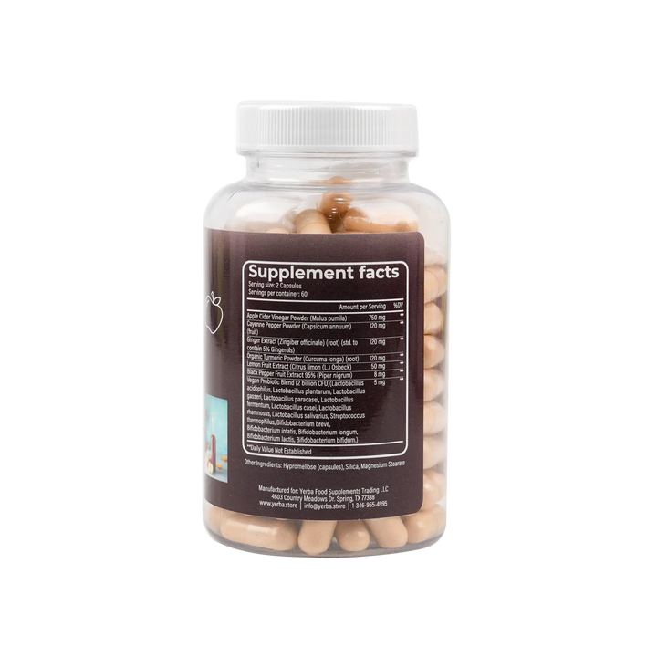 53855-Yerba Apple Cider Vinegar 120 Capsules +1