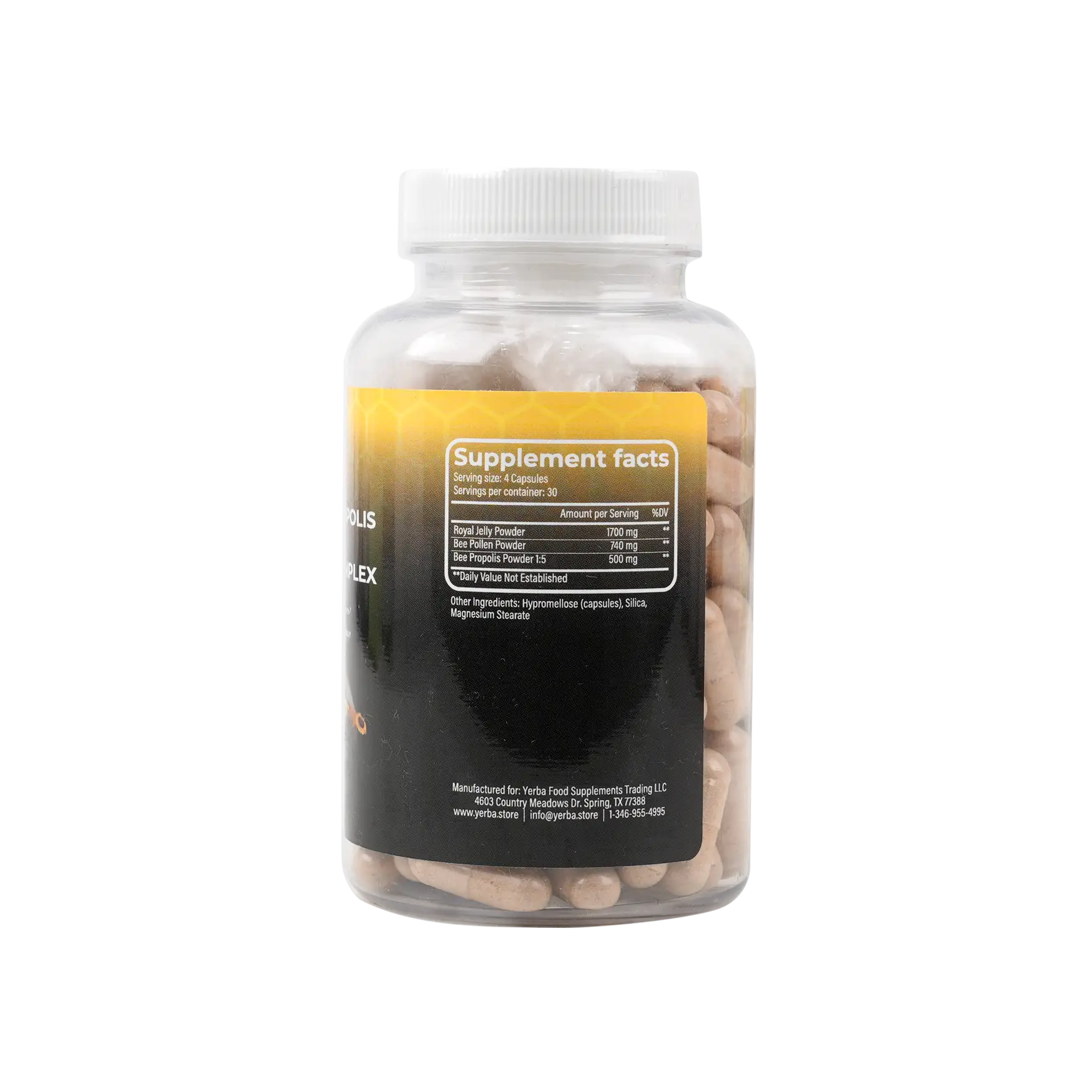Yerba Bee Pollen Propolis & Royal Jelly Complex 120 Capsules