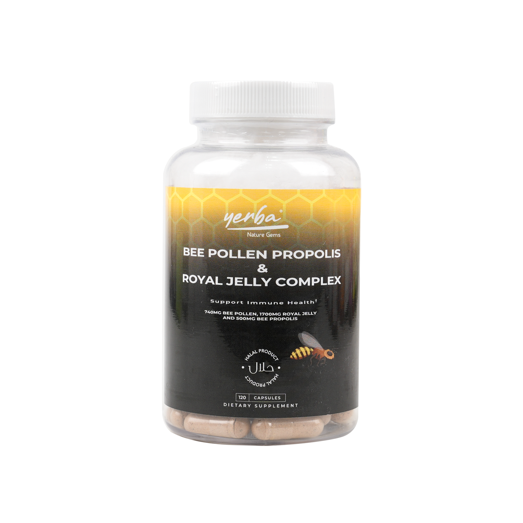 Yerba Bee Pollen Propolis & Royal Jelly Complex 120 Capsules