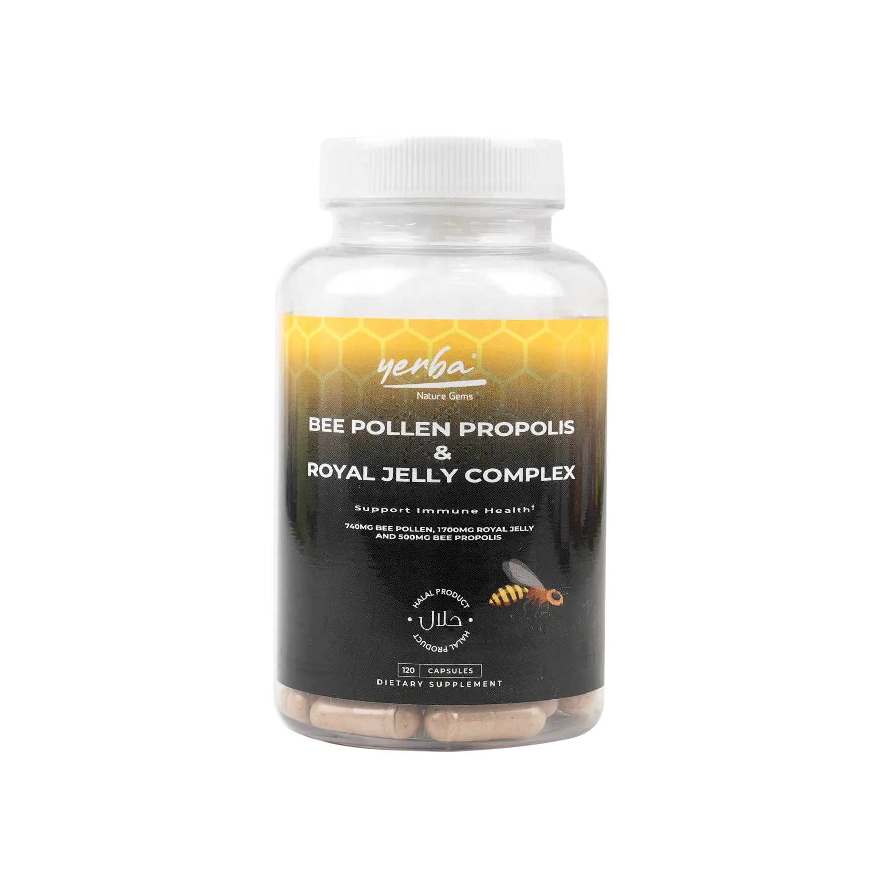 Yerba Bee Pollen Propolis & Royal Jelly Complex 120 Capsules