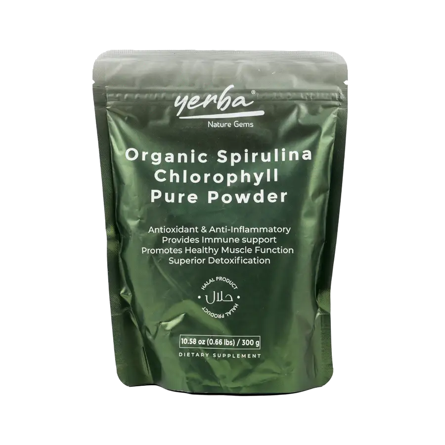53858-Yerba Organic Spirulina Chlorophyll Powder 300G