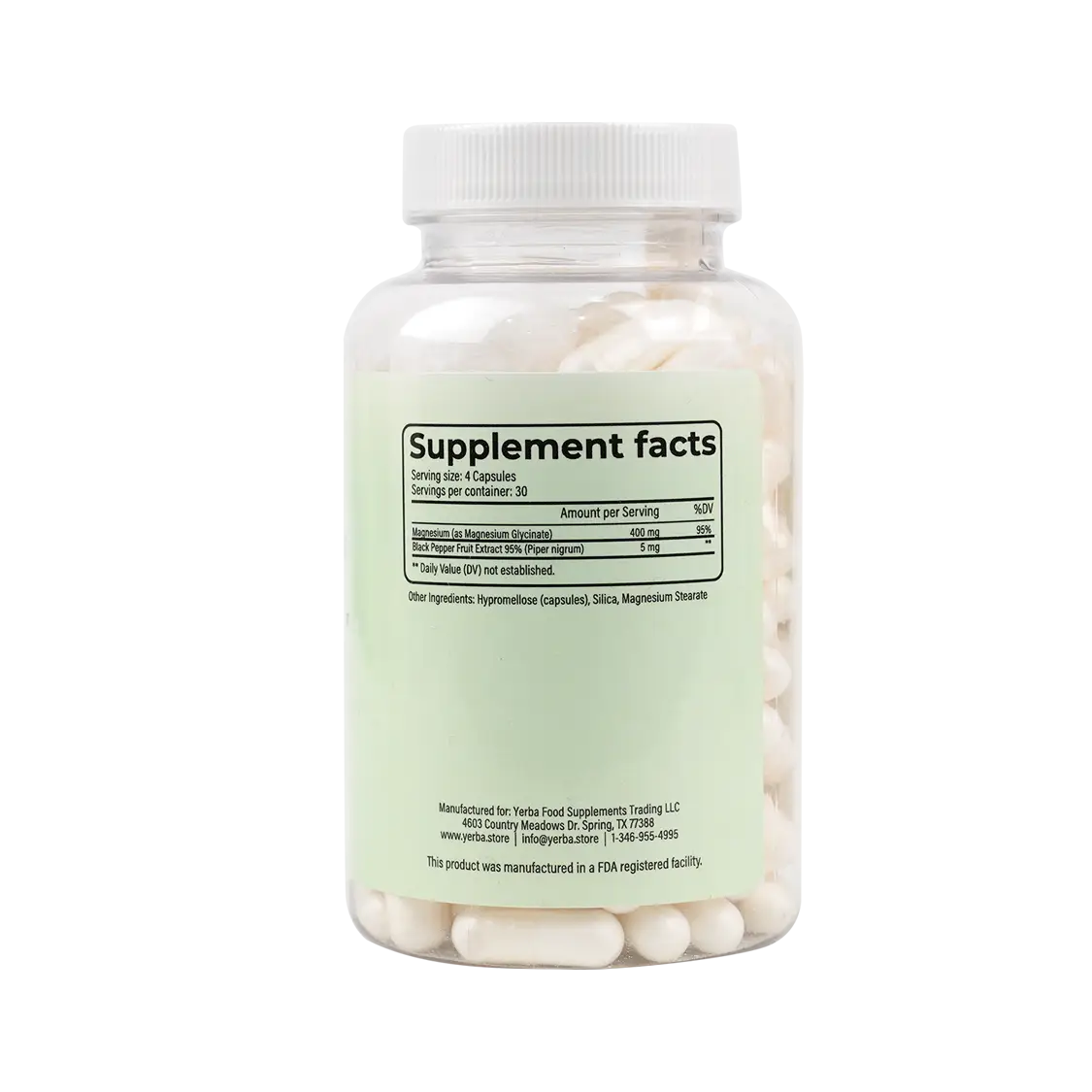 53860-Yerba Magnesium Glycinate 120 Capsules +1