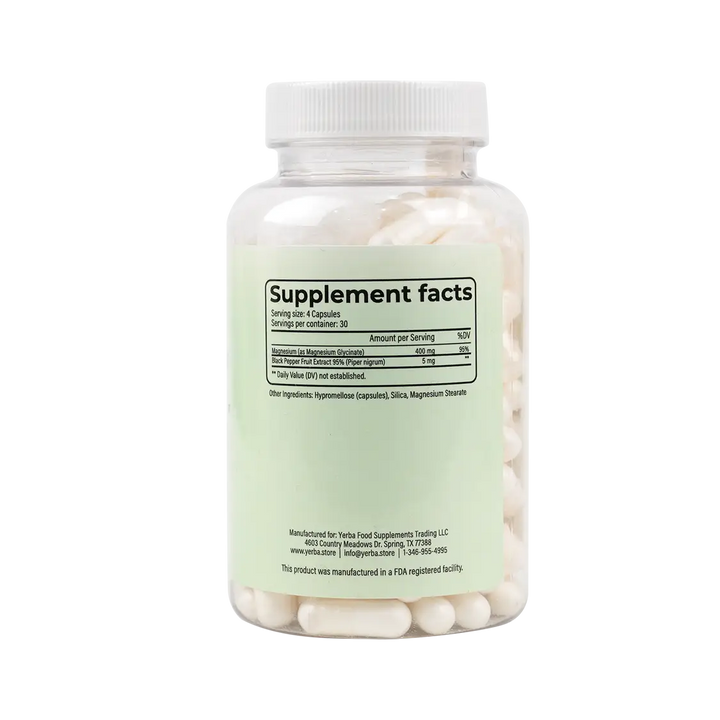 53860-Yerba Magnesium Glycinate 120 Capsules +1