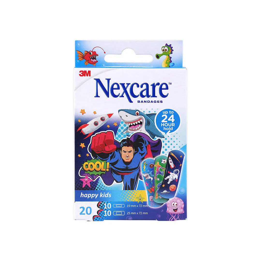 53875-Nexcare Bandages Happy Kids Assorted 20Pcs - 9188
