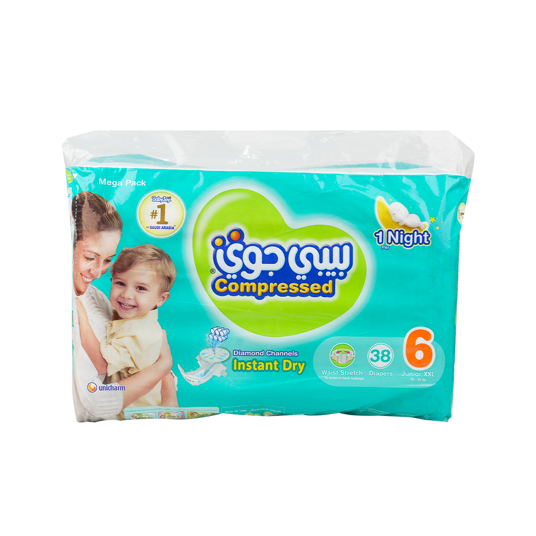 Baby Joy Baby Diapers No.6 (16-25kg) 38pcs