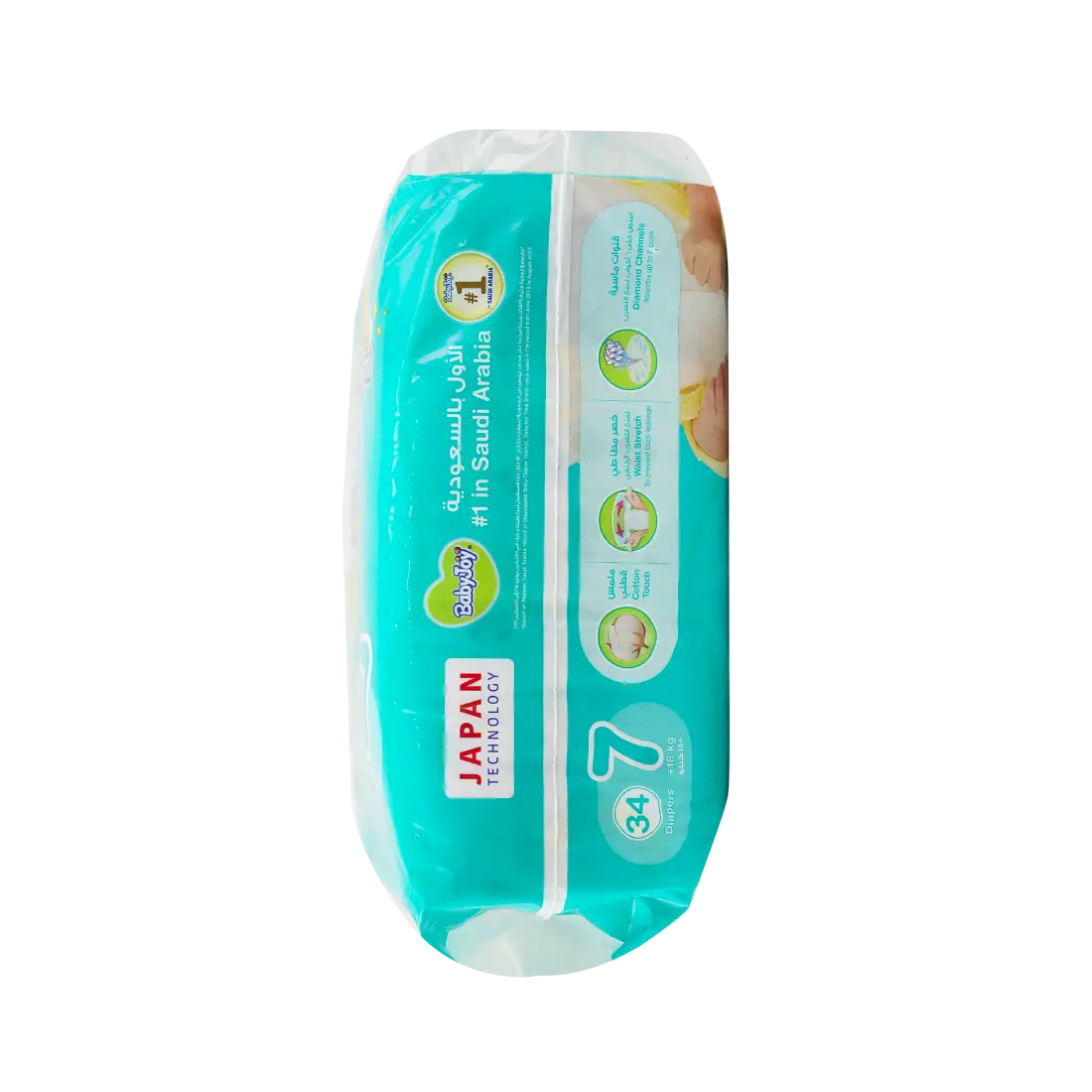 Baby Joy Baby Diapers No.7 (+18kg) 34pcs