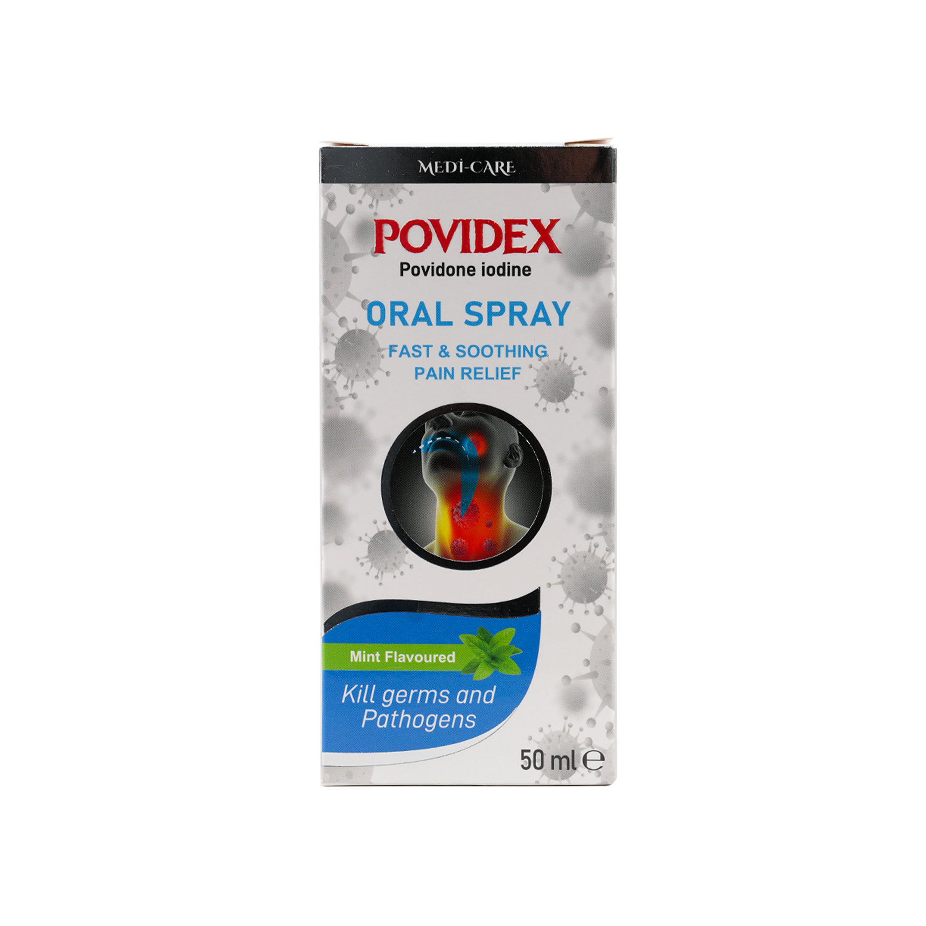 Medi-Care Povidex Oral Spray 50ml – Mint Flavoured