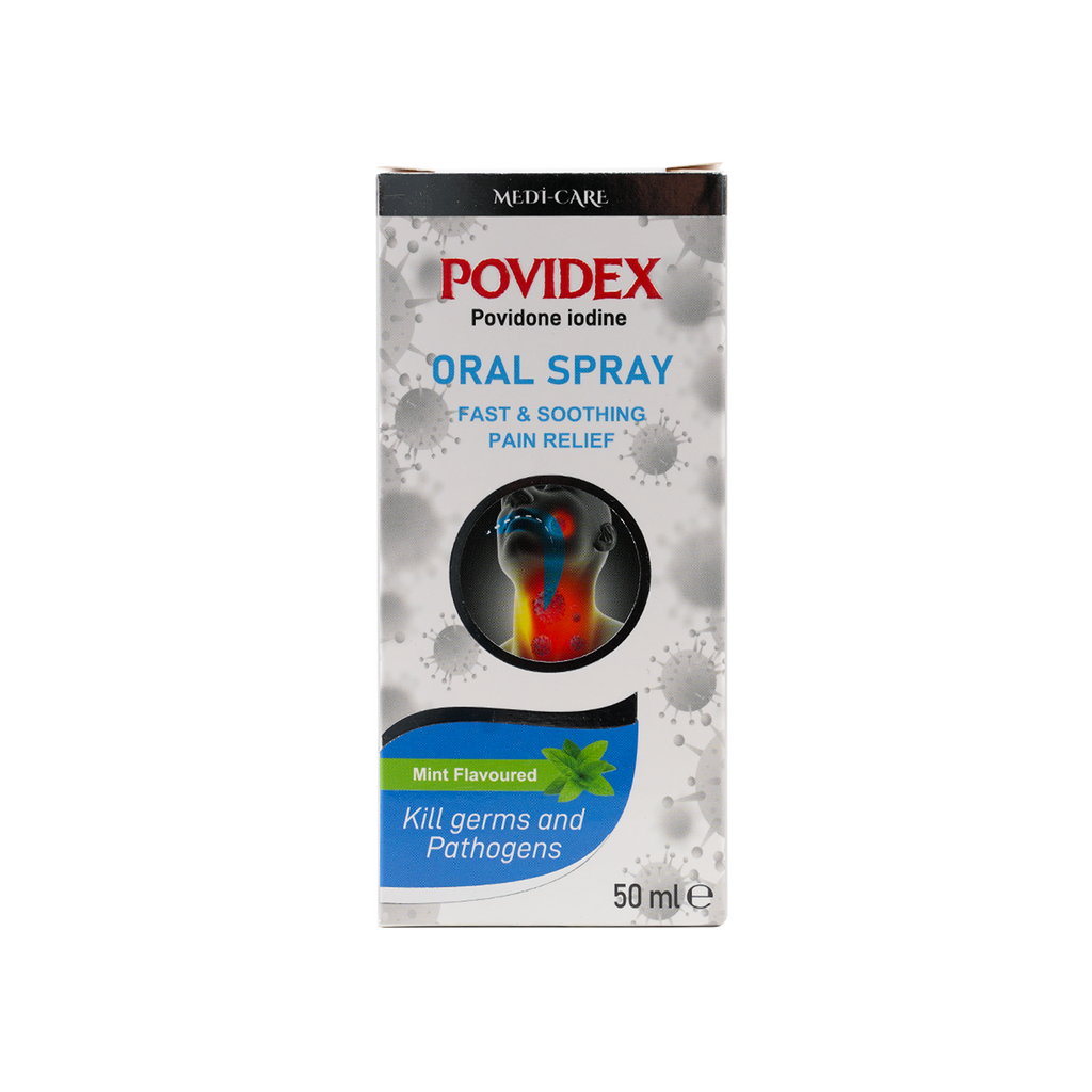 Medi-Care Povidex Oral Spray 50ml – Mint Flavoured