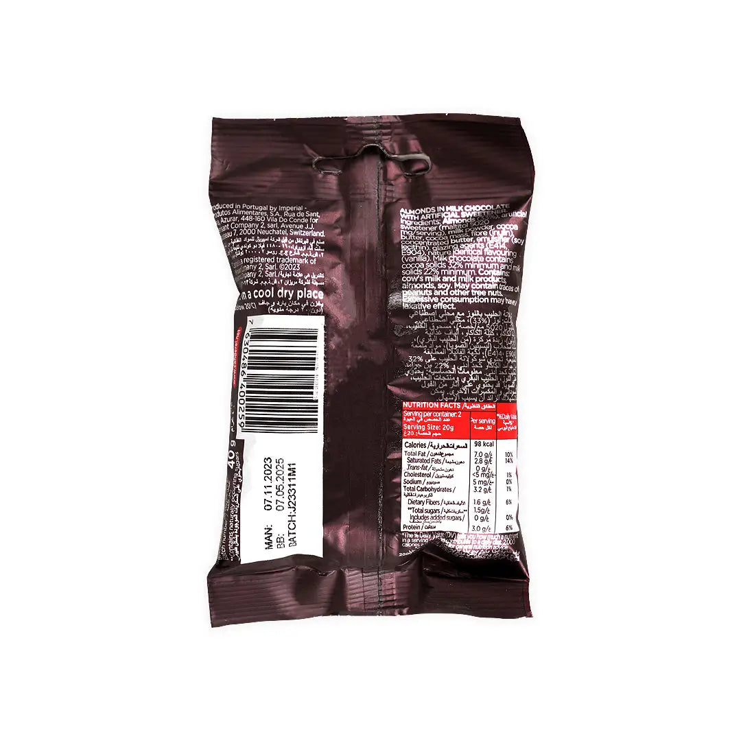 53912-Canderel Milk Chocolate Coated Almonds 40g +1