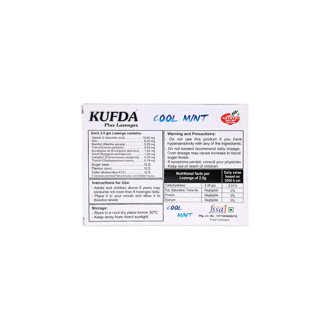 Kufda Plus 24 Lozenges - Cool Mint