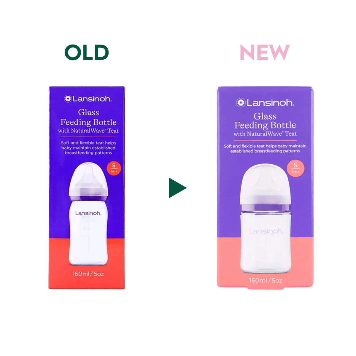 53961-Lansinoh Glass Fedding Bottle 160ml - 3087