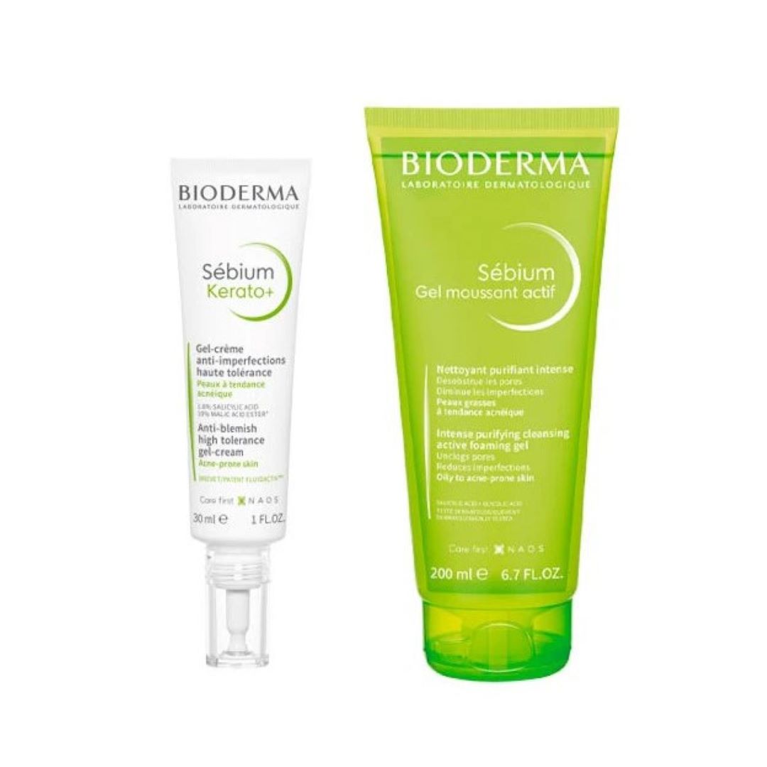 Bioderma Sebium Kerato+30ml + Gel Moussant Actif 200ml Offer