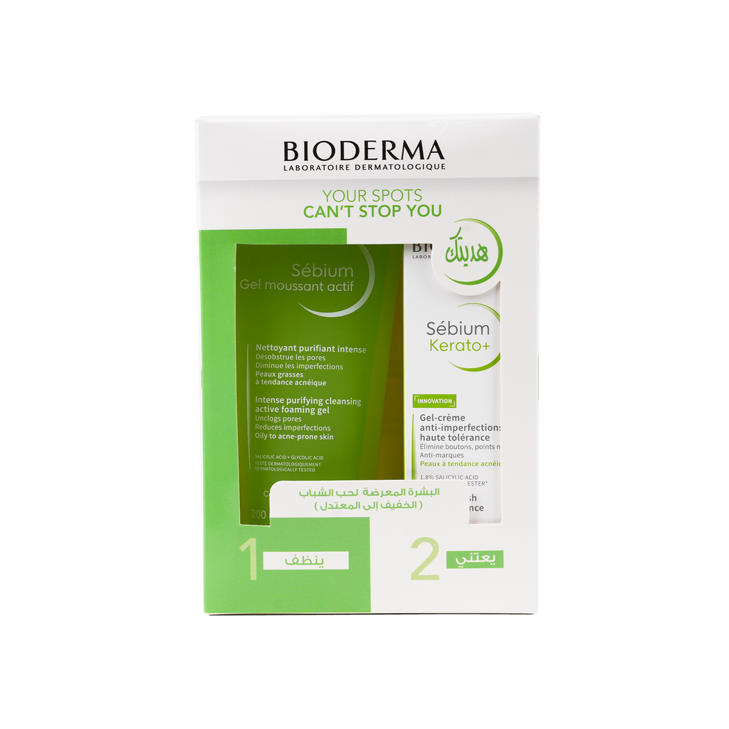 Bioderma Sebium Kerato+30ml + Gel Moussant Actif 200ml Offer