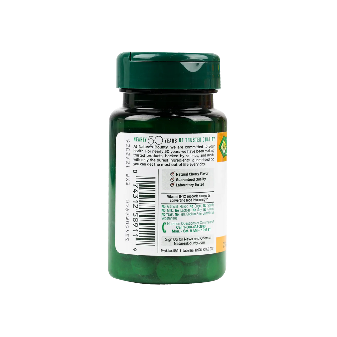 54035-Natures Bounty B-12 2500mcg 75tabs +2