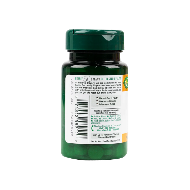 54035-Natures Bounty B-12 2500mcg 75tabs +2
