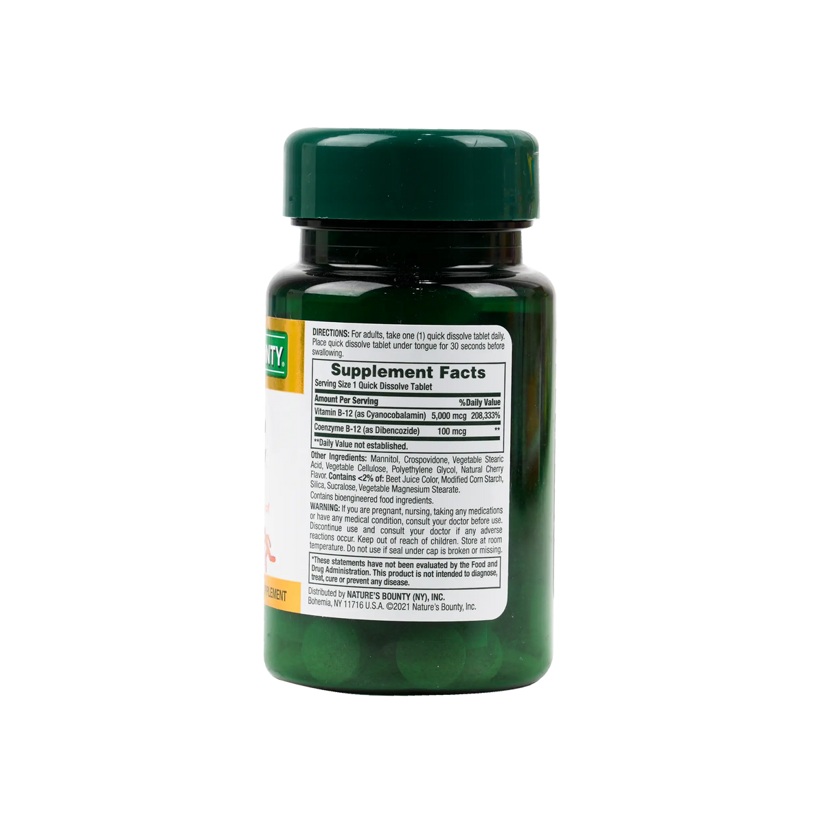 54036-Natures Bounty B-12 5000mcg 40tabs +1