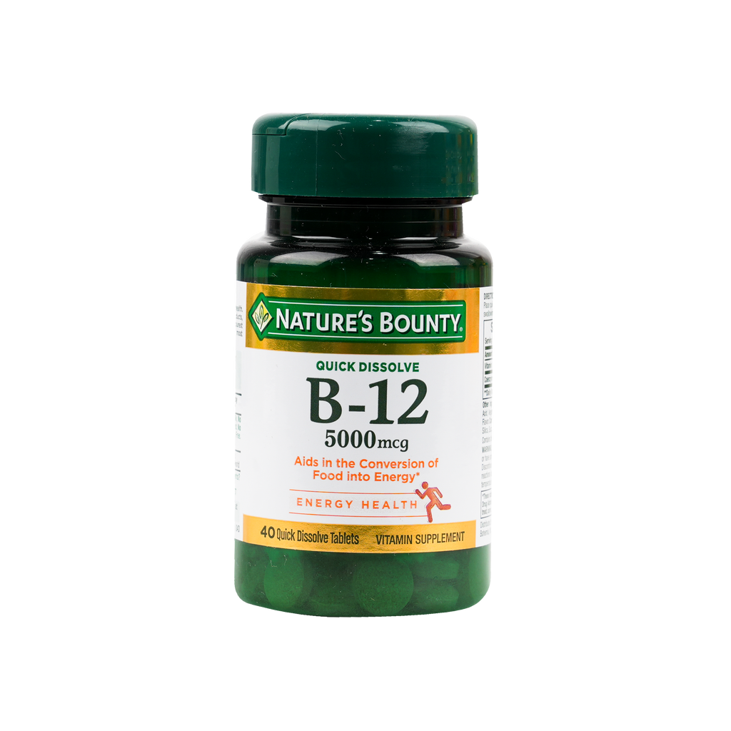 Natures Bounty B-12 5000mcg 40tabs