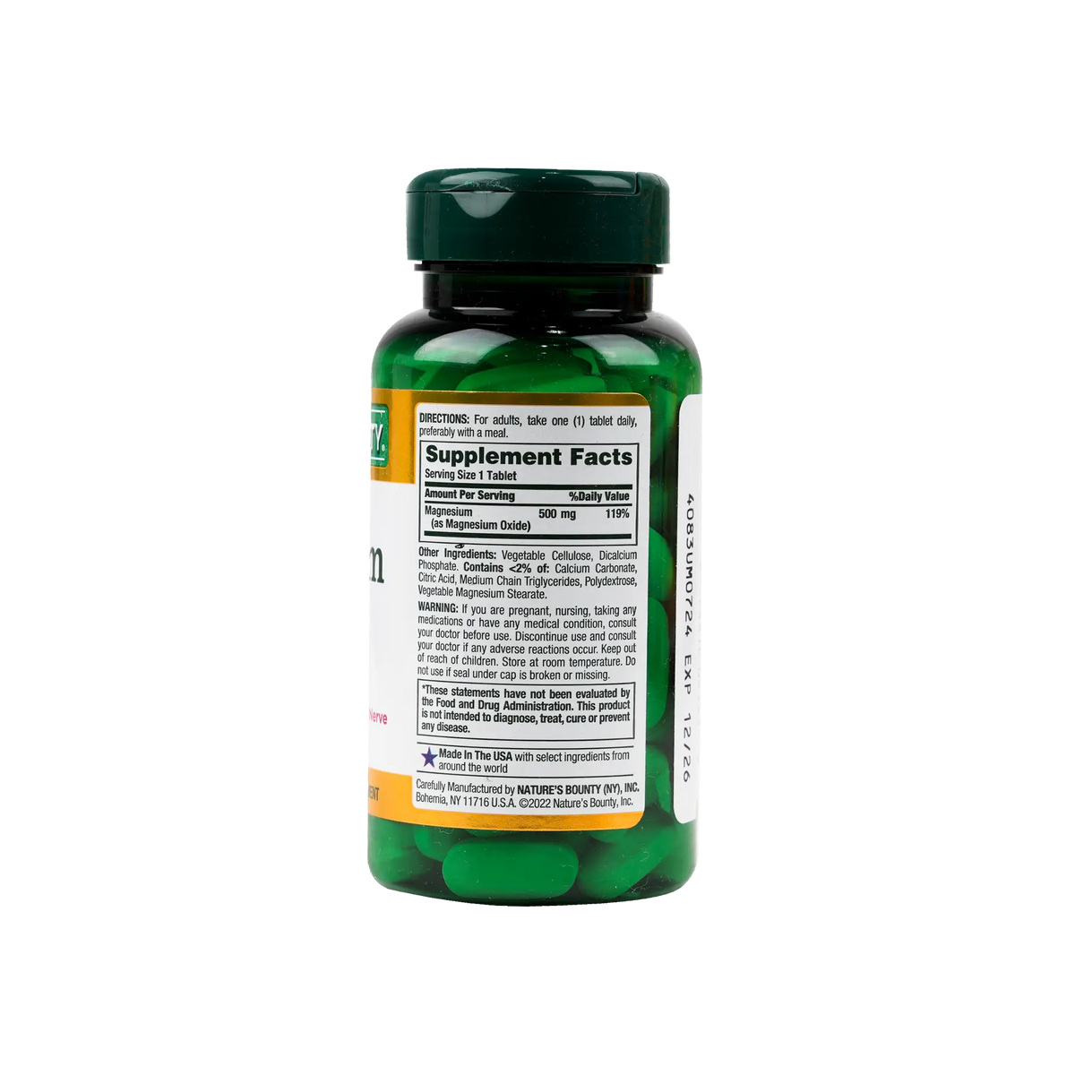54043-Natures Bounty Magnesium 500mg 100 Tablets +1