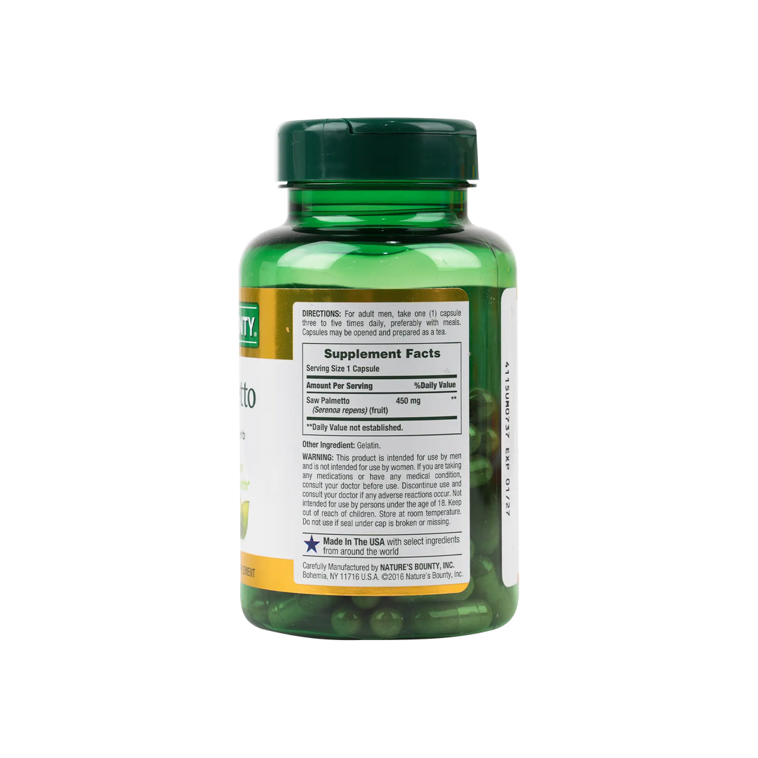 54045-Natures Bounty Saw Palmetto 450mg 100 Capsules +1