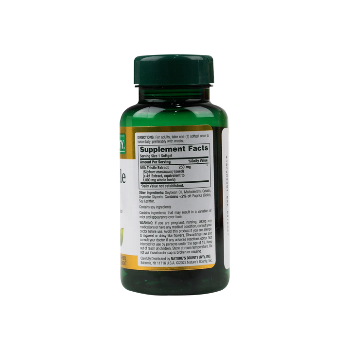 54046-Natures Bounty Milk Thistle Extract 1000mg 50 Softgels +1