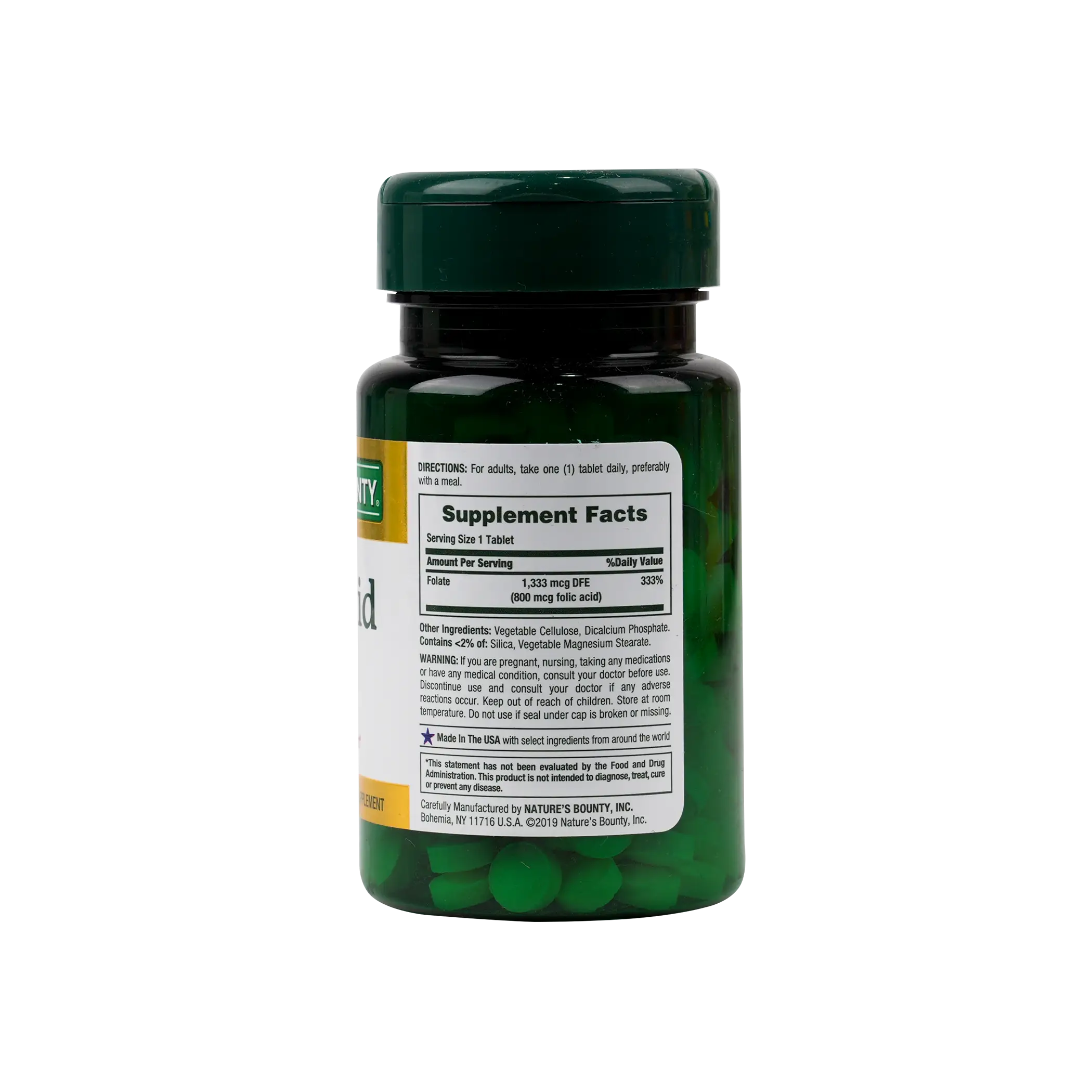 Natures Bounty Folic Acid 800mcg 250 Tablets
