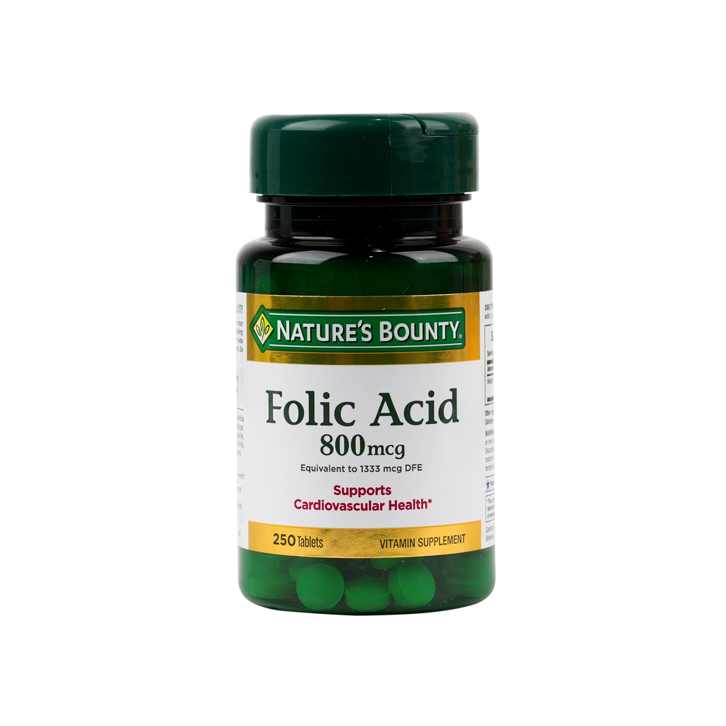 Natures Bounty Folic Acid 800mcg 250 Tablets