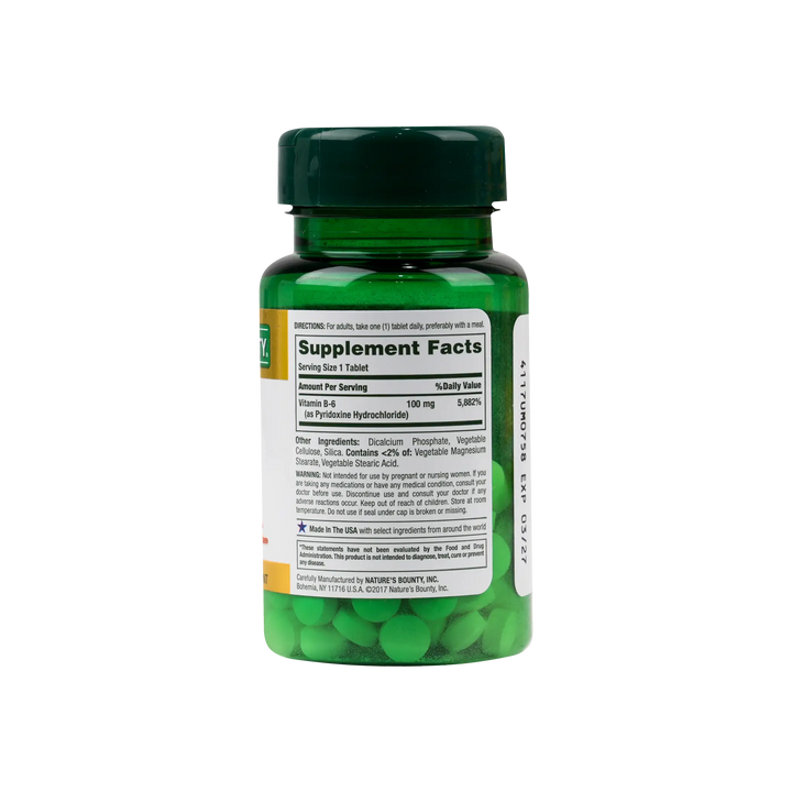 54048-Natures Bounty B-6 100mg 100 Tablets +1