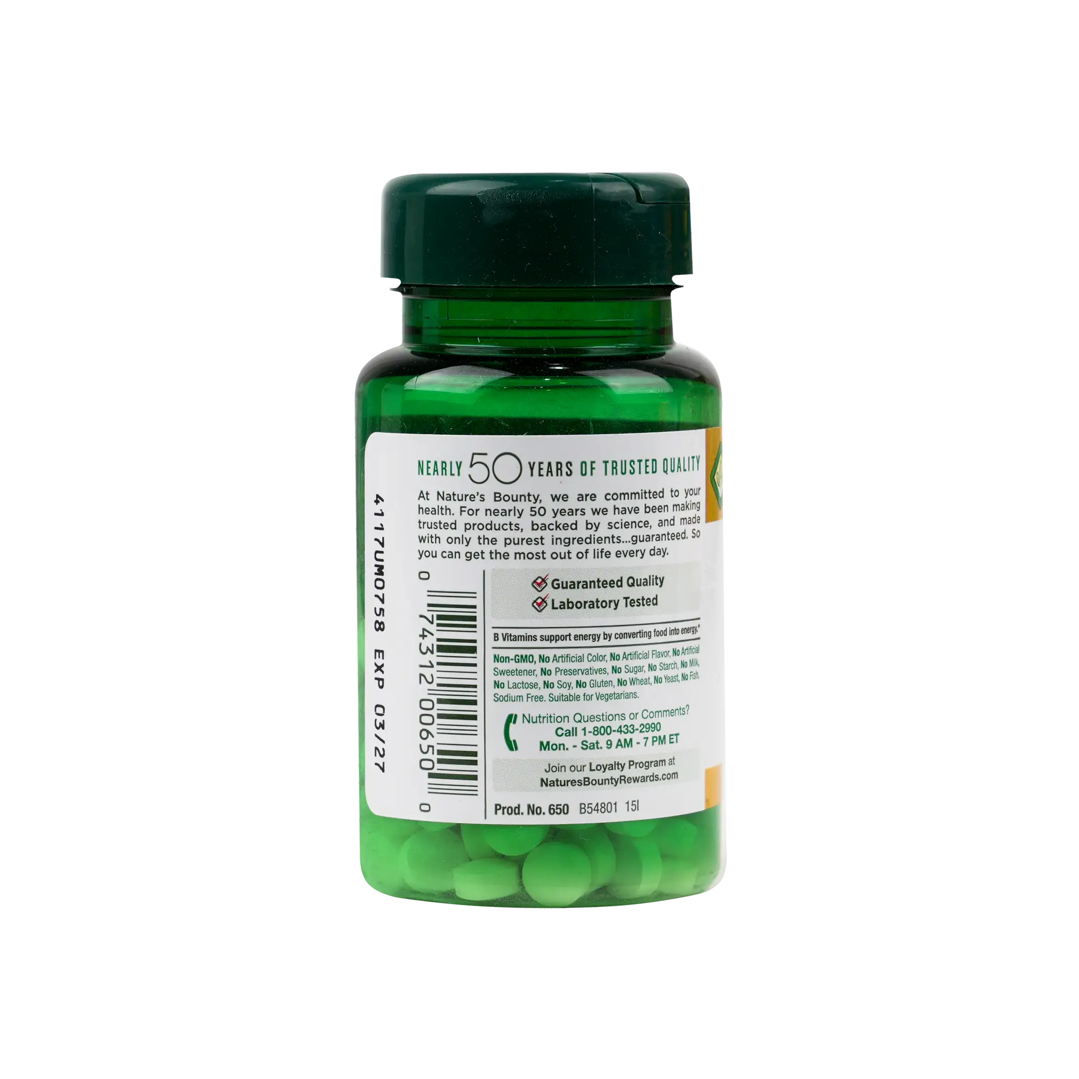 Natures Bounty B-6 100mg 100 Tablets