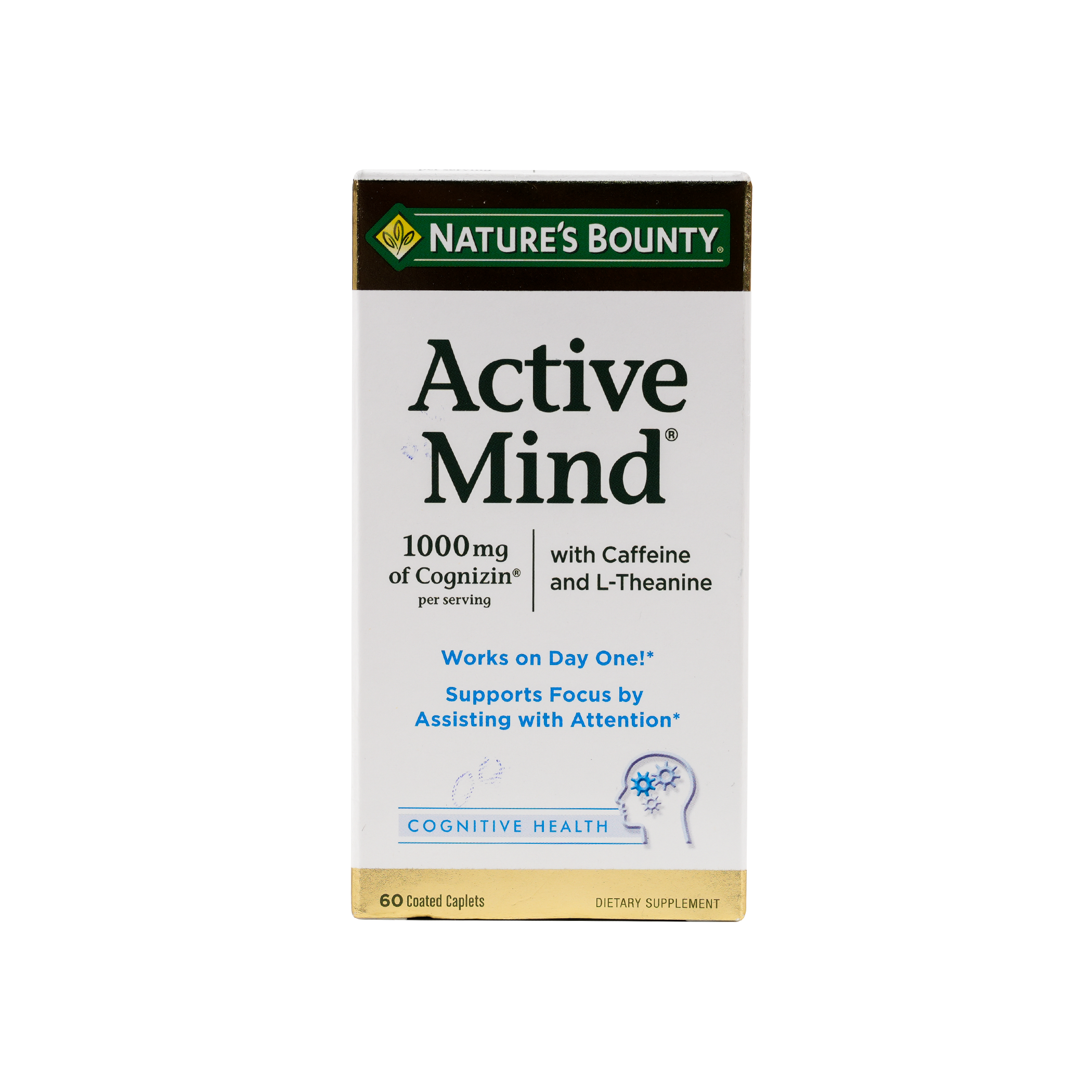 Natures Bounty Active Mind 1000mg 60 Tablets