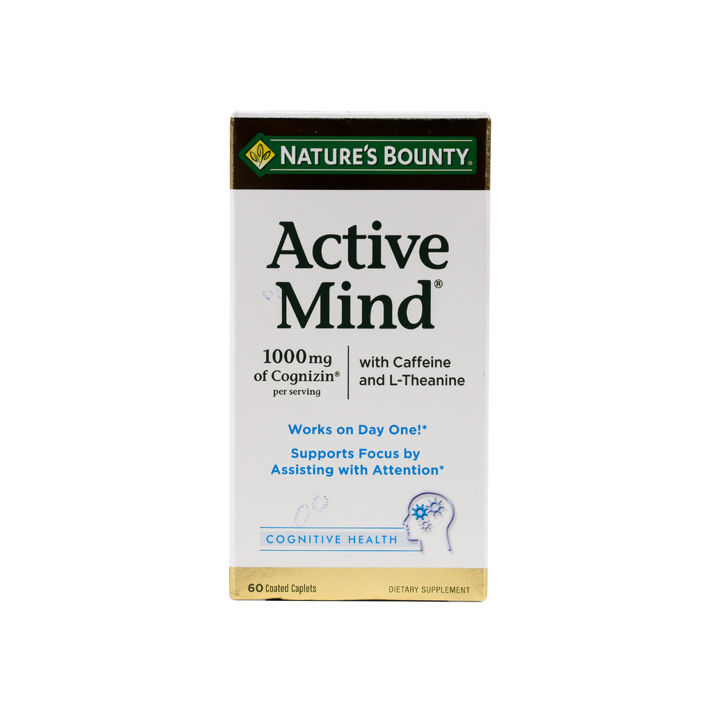 Natures Bounty Active Mind 1000mg 60 Tablets