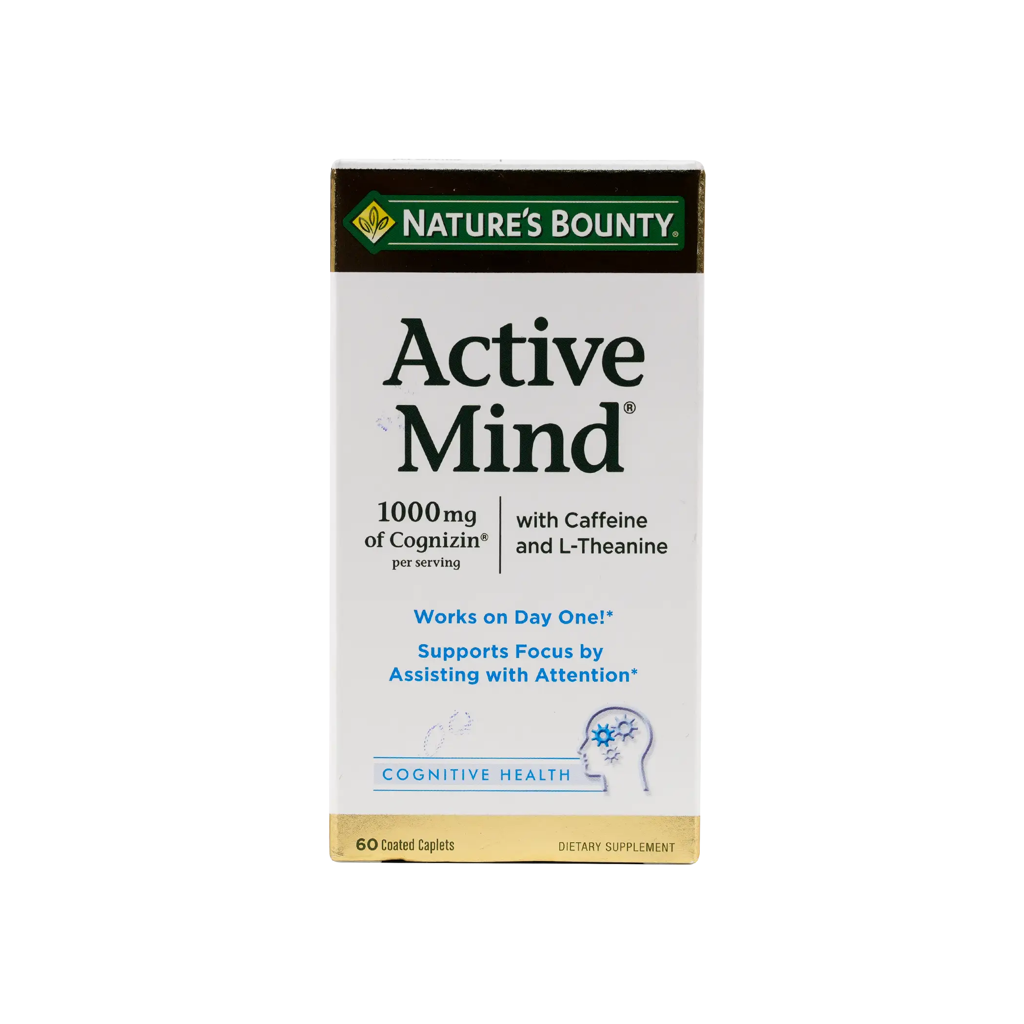 Natures Bounty Active Mind 1000mg 60 Tablets