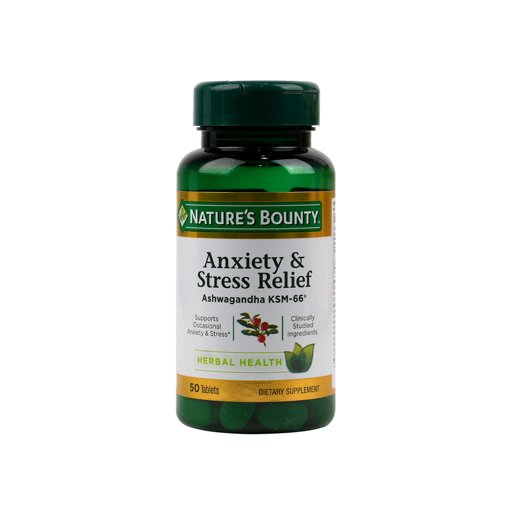 Natures Bounty Anxiety & Stress Relief 50 Tablets