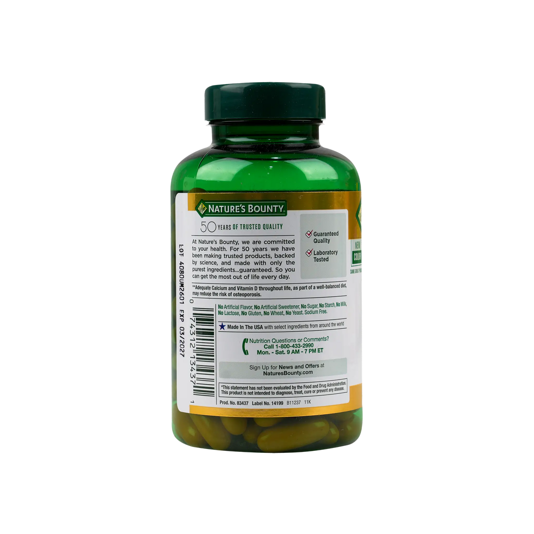 54051-Natures Bounty Calcium 1200mg Plus 25mcg Vit D3 120 Softgels +2