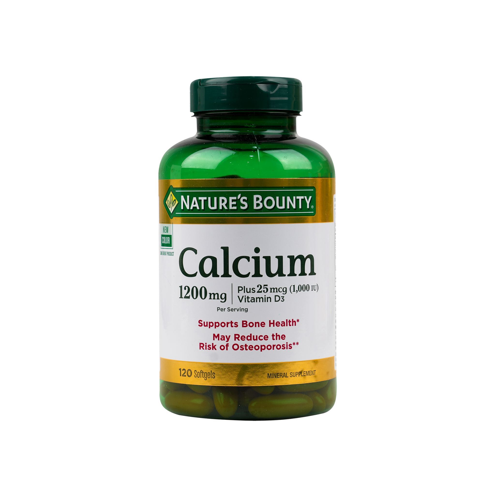 Natures Bounty Calcium 1200mg Plus 25mcg Vit D3 120 Softgels