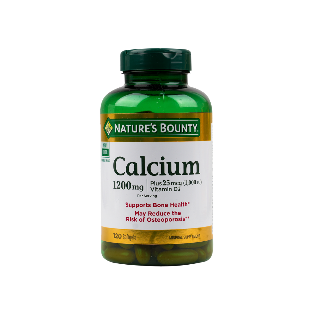 Natures Bounty Calcium 1200mg Plus 25mcg Vit D3 120 Softgels