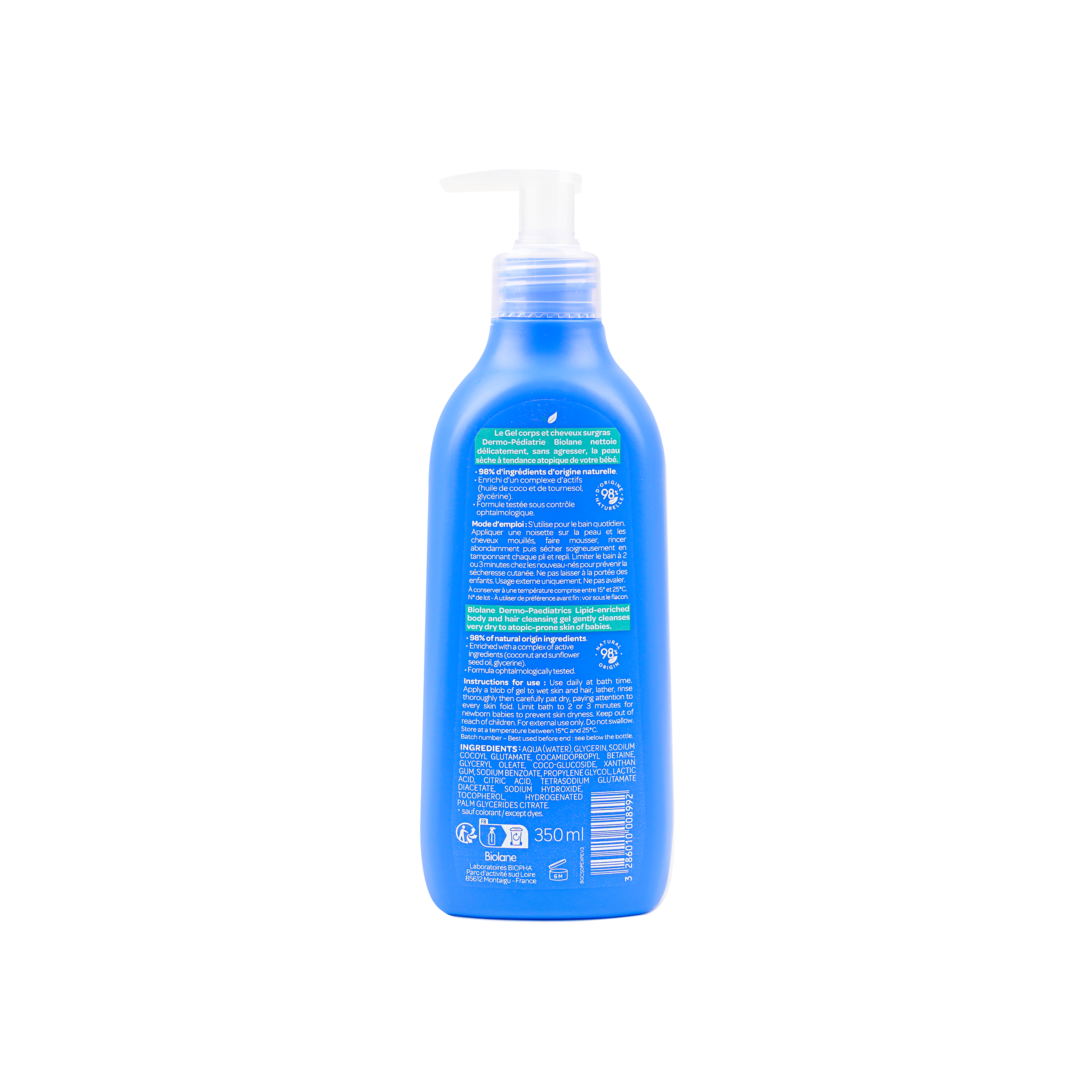 Biolane Body And Hair Cleansing Gel 350ml