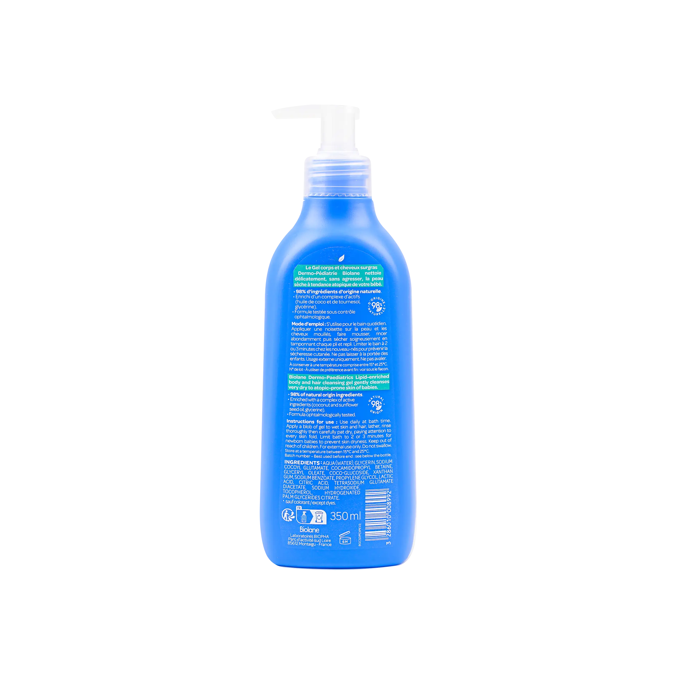 Biolane Body And Hair Cleansing Gel 350ml