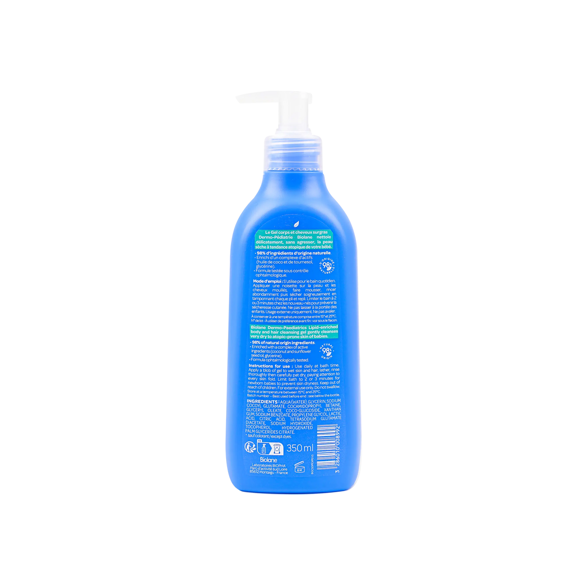 54062-Biolane Eczema Body & Hair Cleansing Gel 350ml +1