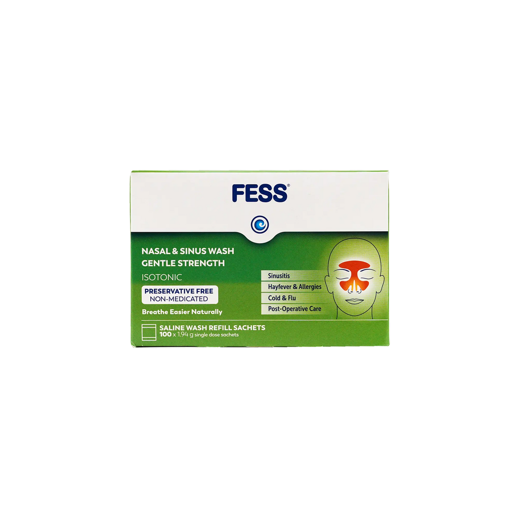 Fess Nasal & Sinus Saline Wash Refill 100 Sachets