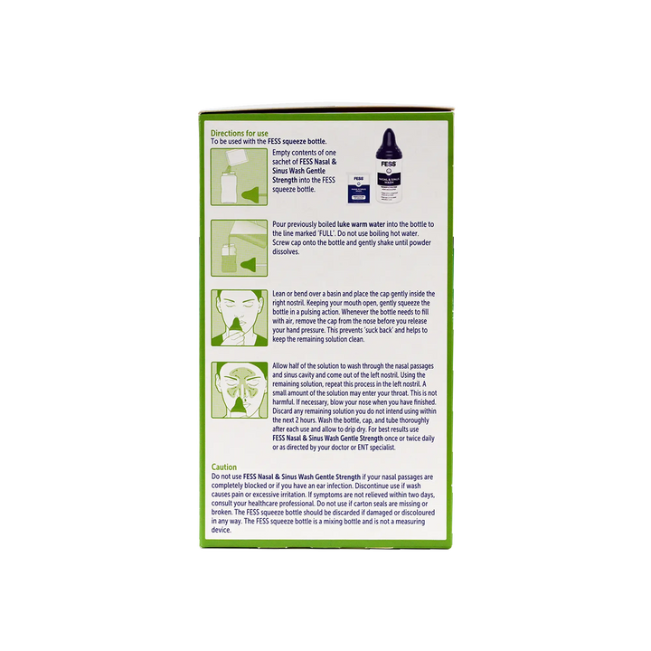 54066-Fess Nasal &amp; Sinus Saline Wash Kit 60 Sachets+Squeeze Bottle +1
