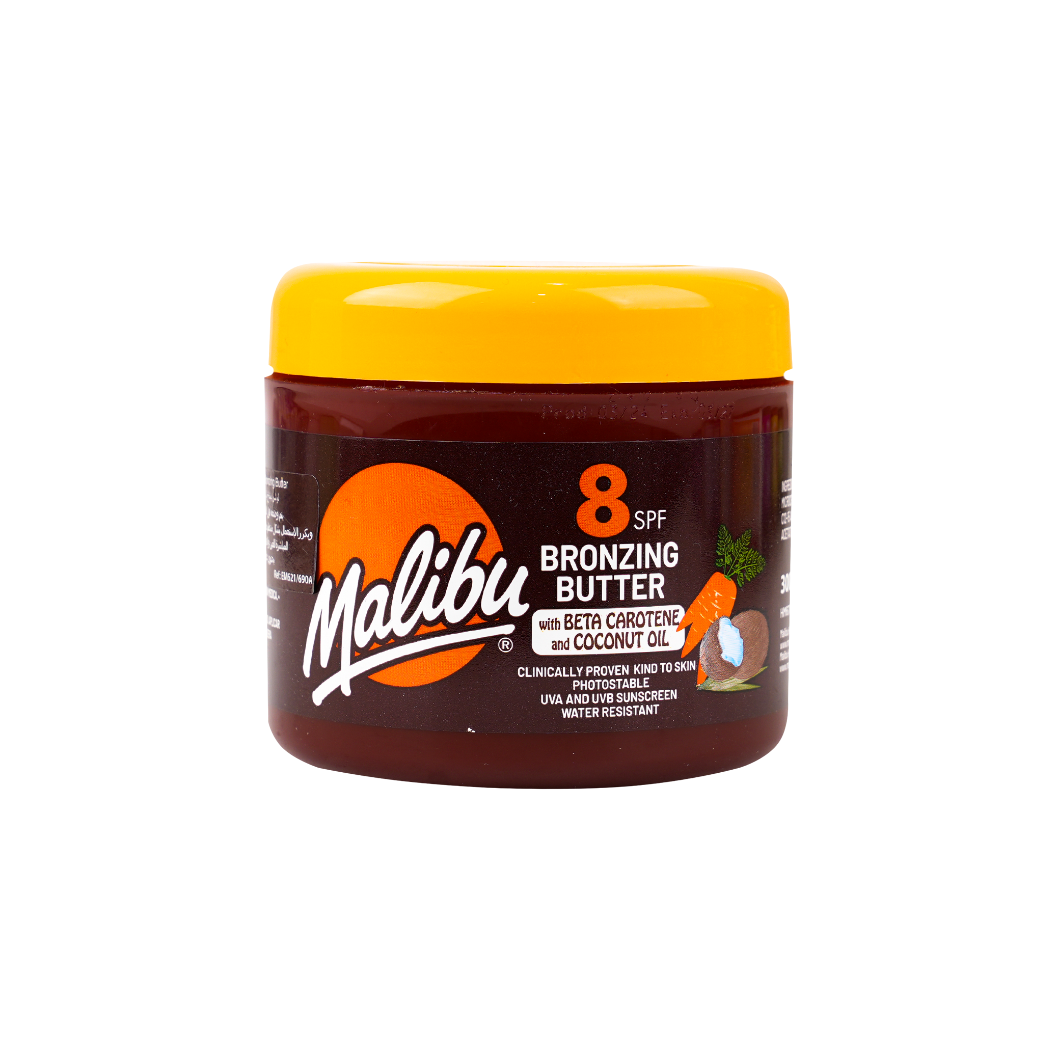 Malibu Spf8 Bronzing Butter 300ml-Beta Carotene&Coconut Oil