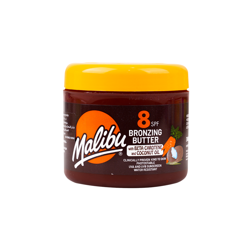 Malibu Spf8 Bronzing Butter 300ml-Beta Carotene&Coconut Oil