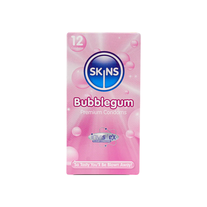 54076-Skins Condom Bubblegum 12pcs