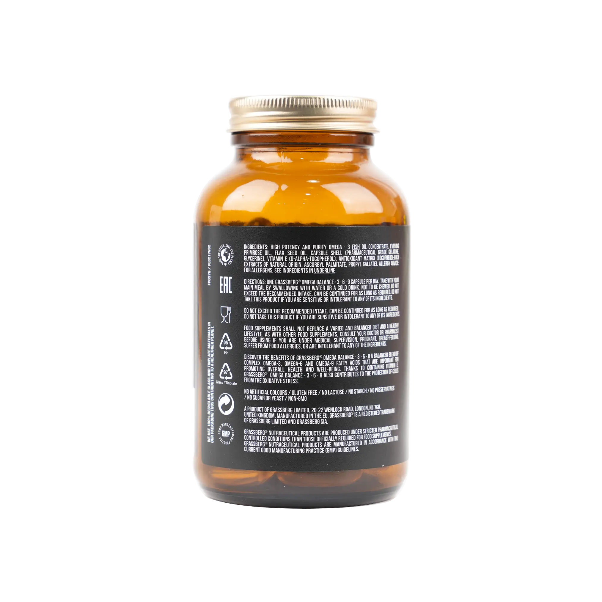 Grassberg Omega 3-6-9 Balance 1000mg 90 Capsules