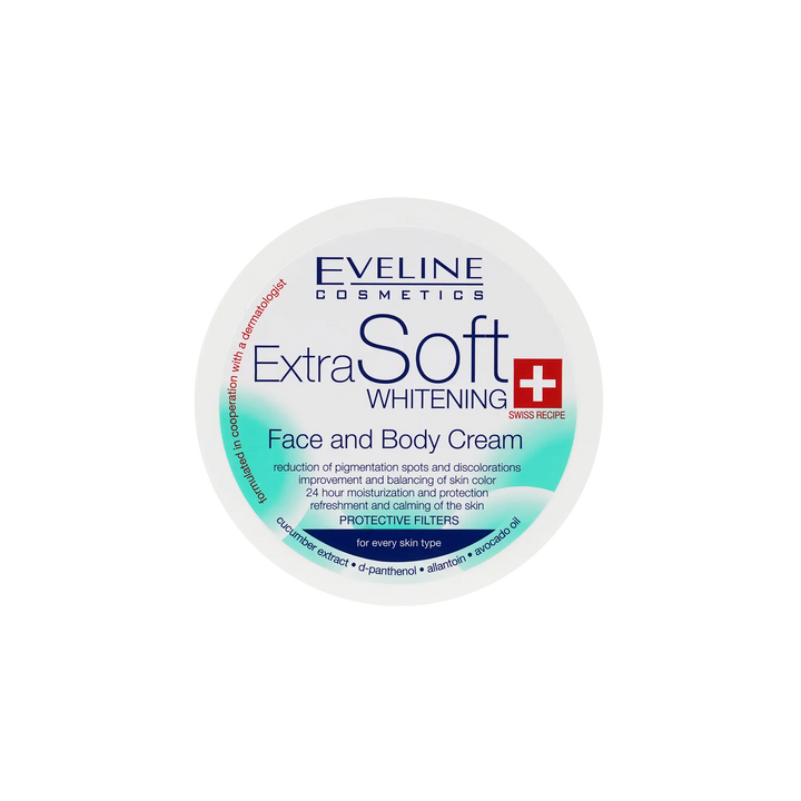 54108-Eveline Extra Soft Whitening Face &amp; Body Cr 175ml